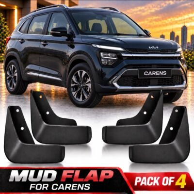 Carens Mud Flap Plastic Black | Car Mud guard Set Pack of 4