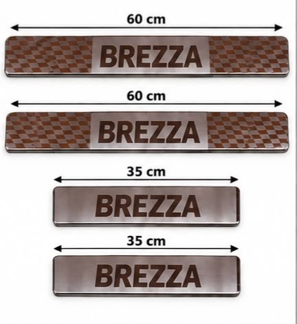 Brezza Car Door Steel Welcome Sill Plate