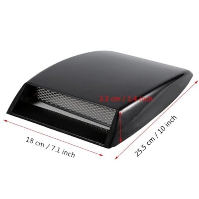 Universal Car Bonnet Vent Scoop Cover Black | Decorative Air Flow Intake Scoop Hood Vent Sticker Pack of 1