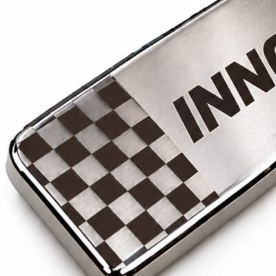 Innova Car Door Steel Welcome Sill Plate | Compatible with All Models | Glossy Chrome Finish Pack of 4