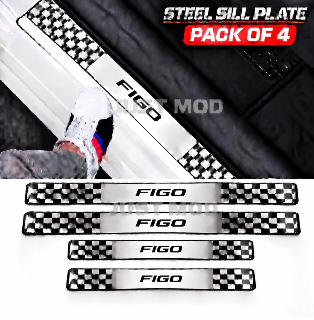 Figo Car Door Steel Welcome Sill Plate