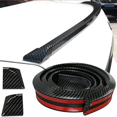 Car Rear Rubber Spoiler Wing Lip Trunk Lip Dicky Skirt Universal for All Cars – Carbon (1.5 Meters x 35mm) (Copy)