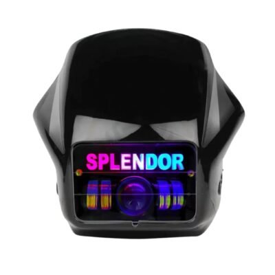 Splendor Bike LED Headlight Hi/Low Beam 3 Mode Red Blue Flashing Light for Hero Splendor Plus & Pro (Pack of 1)