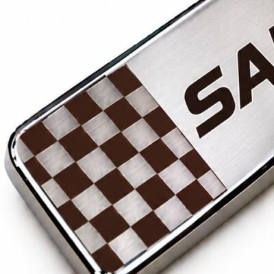 Santro Car Door Steel Welcome Sill Plate | Compatible with All Models | Glossy Chrome Finish Pack of 4