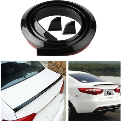 Car Rear Rubber Spoiler Wing Lip Trunk Lip Dicky Skirt Universal for All Cars – Black (1.5 Meters x 35mm)