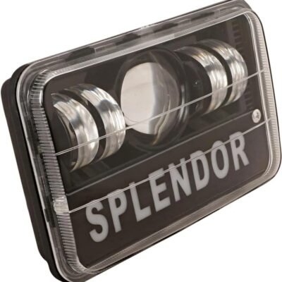 Splendor Bike LED Headlight Hi/Low Beam 3 Mode Red Blue Flashing Light for Hero Splendor Plus & Pro (Pack of 1)