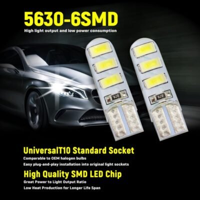 JUST MOD Multicolour LED Parking Bulb with Wireless Remote 5W 12V | Waterproof Universal Car & Bike Light – Pack of 2