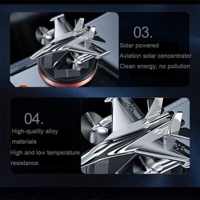 Solar Fighter Jet Car Dashboard Air Freshener & Perfume – Multicolour Pack of 1
