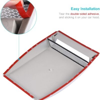 Universal Car Bonnet Vent Scoop Cover Silver | Decorative Air Flow Intake Scoop Hood Vent Sticker Pack of 1