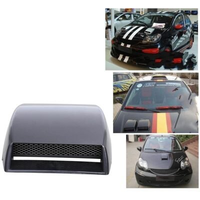 Universal Car Bonnet Vent Scoop Cover Black | Decorative Air Flow Intake Scoop Hood Vent Sticker Pack of 1