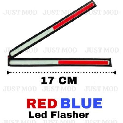 JUST MOD 17cm LED Light Strip Red Blue Flasher Led Light Waterproof Car 12V DRL Fancy Light Pack of 2