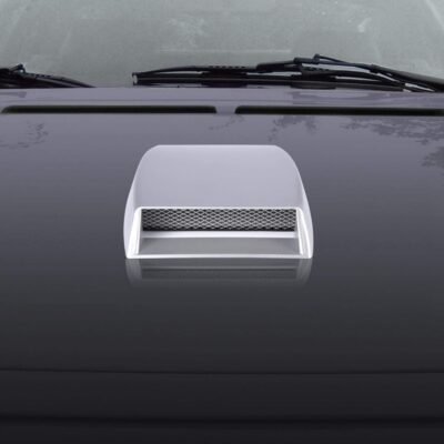 Universal Car Bonnet Vent Scoop Cover Silver | Decorative Air Flow Intake Scoop Hood Vent Sticker Pack of 1