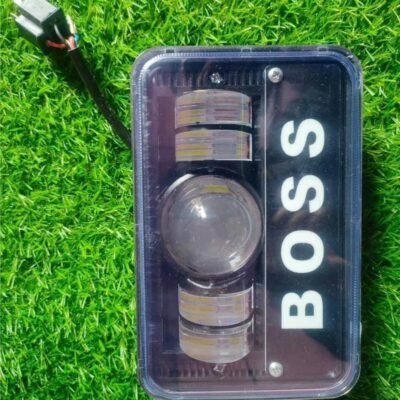 Splendor Bike Boss Logo LED Headlight Hi/Low Beam with DRL Red & Blue Light – Pack of 1