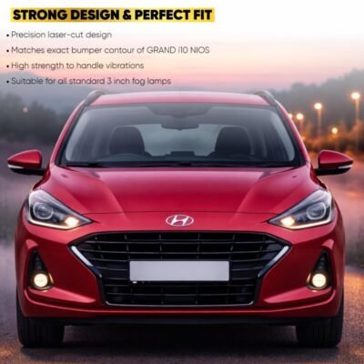 Grand i10 Nios 2019-22 Fog Lamp 3inch Projector Bracket 3 Black Pack of 2 (Projectors not included)
