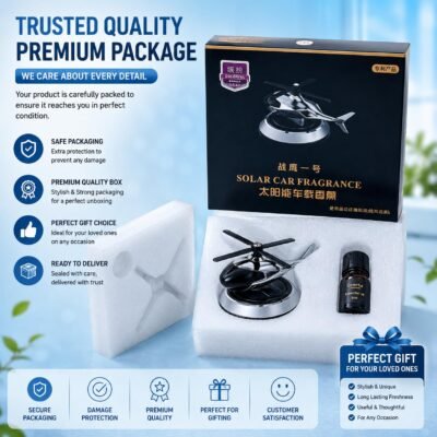 Solar Helicopter Car Dashboard Air Freshener & Perfume – Multicolour Pack of 1