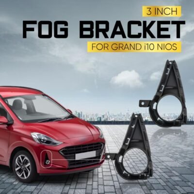 Grand i10 Nios 2019-22 Fog Lamp 3inch Projector Bracket 3 Black Pack of 2 (Projectors not included)