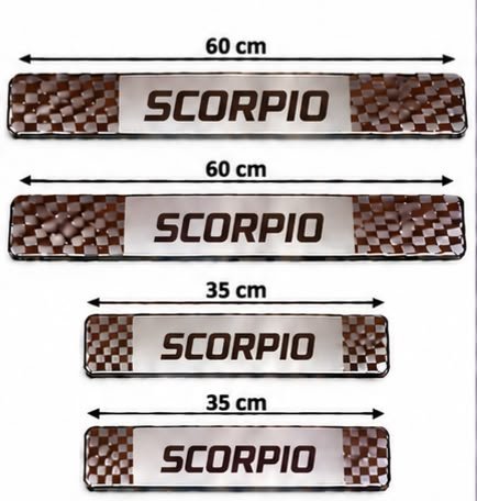 Scorpio Car Door Steel Welcome Sill Plate