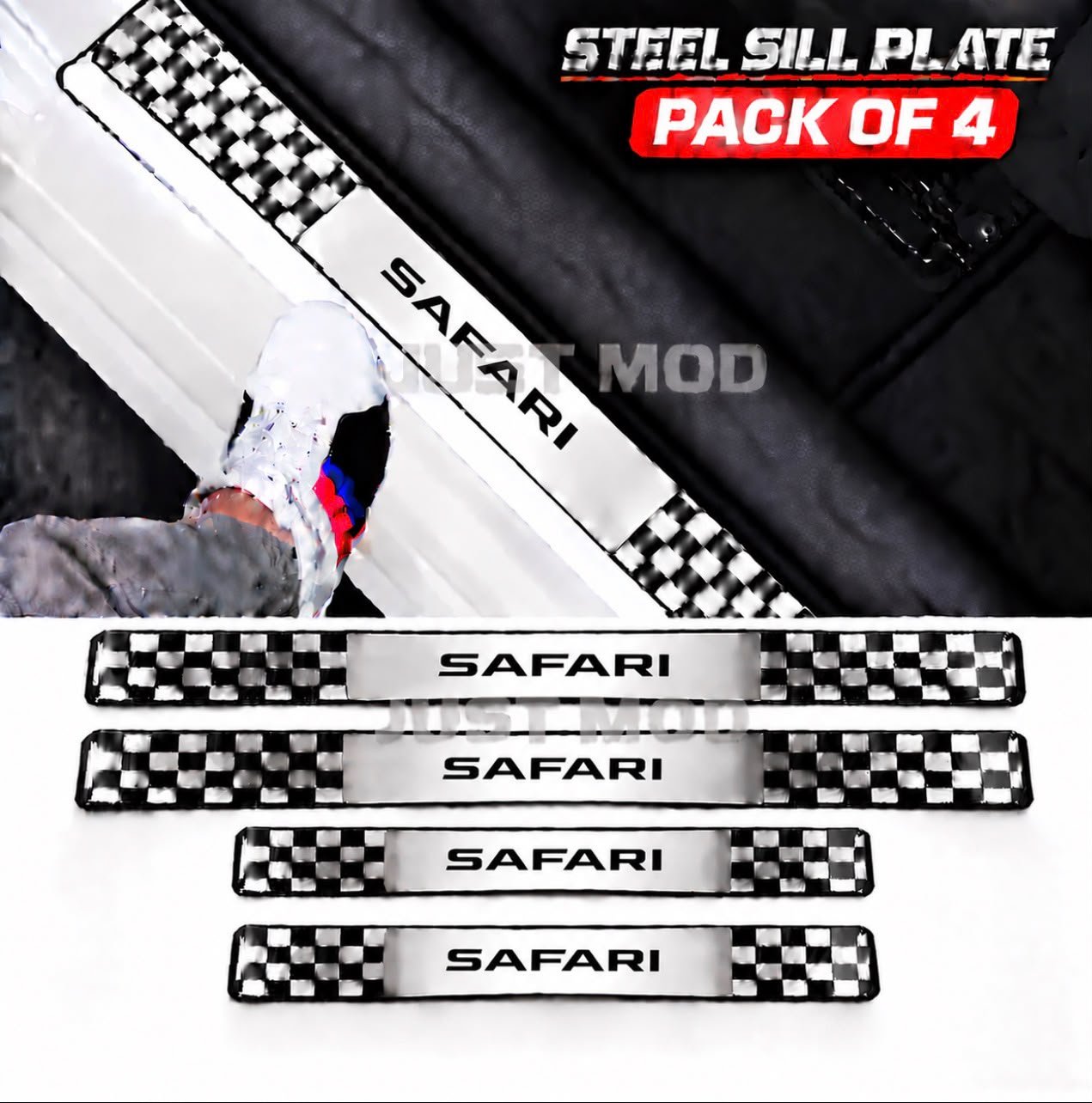 Safari Sport Car Door Steel Welcome Sill Plate