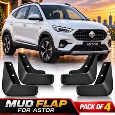 Astor Mud Flap Plastic Black | Car Mud guard Set Pack of 4
