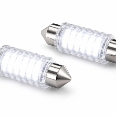 JUST MOD White Dome Car LED Light 10W 12V | Universal Car Interior Light | Pack of 2