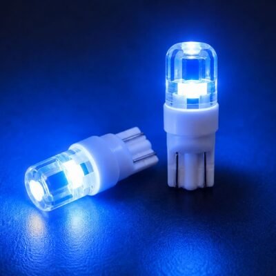 JUST MOD T10 Blue LED Parking Bulb 5W 12V | Waterproof Universal Car & Bike Light – Pack of 2