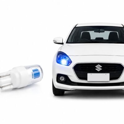 JUST MOD T10 Blue LED Parking Bulb 5W 12V | Waterproof Universal Car & Bike Light – Pack of 2