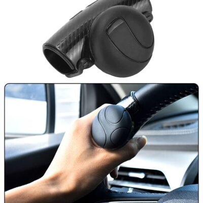 JUST MOD Car Steering Wheel Spinner Knob | 360° Rotating Steering Wheel Assist Handle | Anti-Slip Silicone Grip | Universal Fit for Cars, SUVs & Trucks Pack of 1