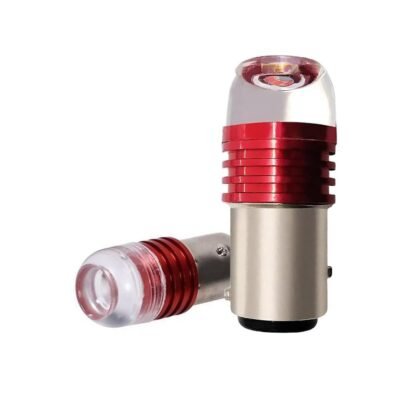 JUST MOD LED Brake Tail Light Bulb | Red Flashing Strobe | High Brightness Universal 12V Car Light Pack of 2