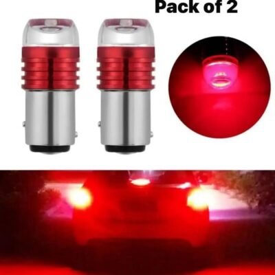 JUST MOD LED Brake Tail Light Bulb | Red Flashing Strobe | High Brightness Universal 12V Car Light Pack of 2