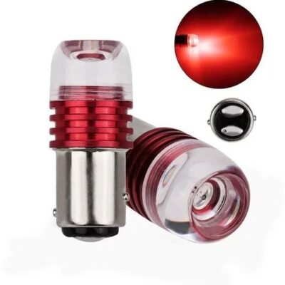 JUST MOD LED Brake Tail Light Bulb | Red Flashing Strobe | High Brightness Universal 12V Car Light Pack of 2