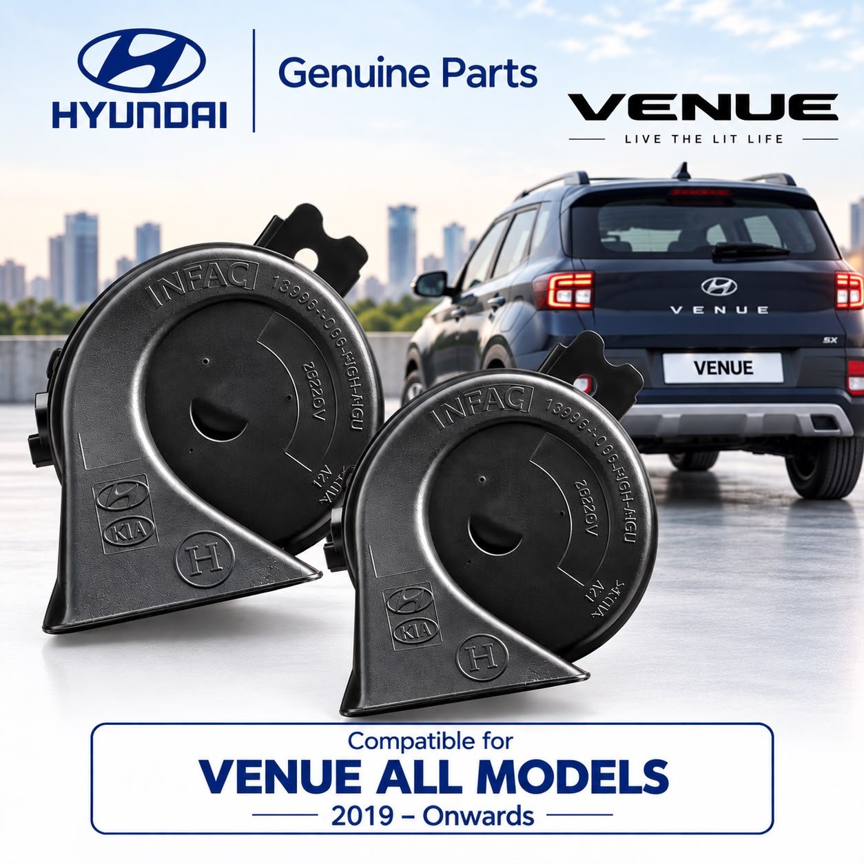 Hyundai Venue OEM Car Horn (2019 to Onwards)