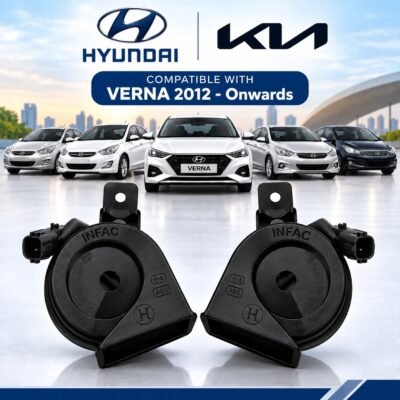 Infac Genuine Hyundai Verna OEM Car Horn (2012 to Onwards) High & Low Tone | Dual Tone Car Horn 1 Set