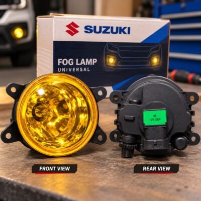 Suzuki Car Yellow Fog Light H8 Lamp Assembly | Clear Lens Replacement For Suzuki Fog Lamp ( Yellow, Pack of 2)
