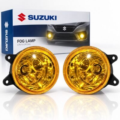 Suzuki Car Yellow Fog Light H8 Lamp Assembly | Clear Lens Replacement For Suzuki Fog Lamp ( Yellow, Pack of 2)