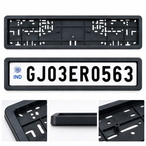 Car Black Number Plate Frame