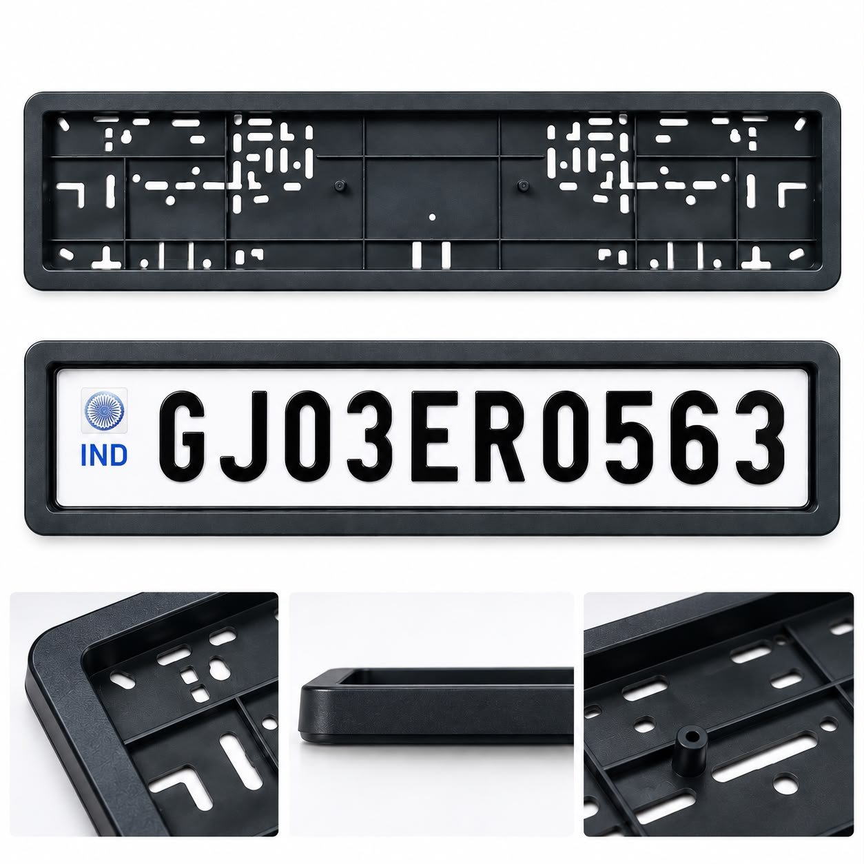 Car Black Number Plate Frame