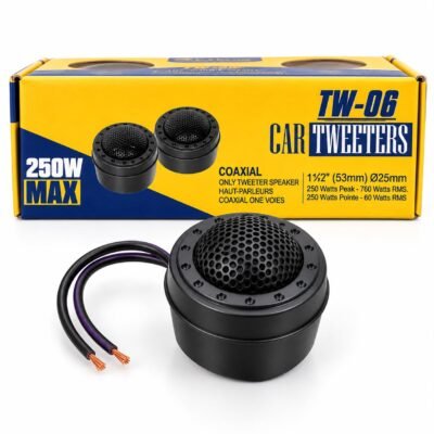 JUST MOD 250W Car Tweeter Speaker Pair | Crystal Clear High Frequency Sound Speakers for Car Audio & Music System Pack of 2