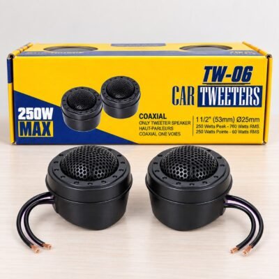 JUST MOD 250W Car Tweeter Speaker Pair | Crystal Clear High Frequency Sound Speakers for Car Audio & Music System Pack of 2