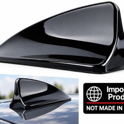 Car Shark Fin Roof Antenna Work with Radio FM/AM | Universal for Car (Imported Quality not made in india Product) (Black)