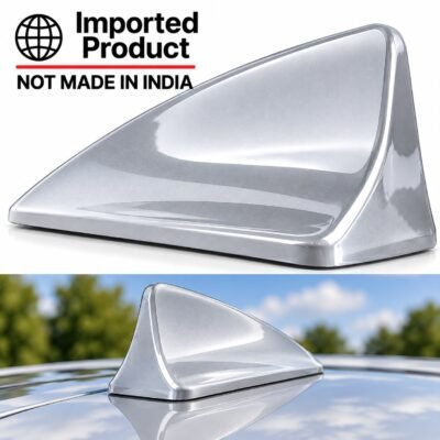 Car Shark Fin Roof Antenna Work with Radio FM/AM | Universal for Car (Imported Quality not made in india Product) (Silver)