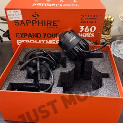 JUST MOD Sapphire 360W Tri-Color LED 2 inch Fog Lamp Light Projector – 3000K/4300K/6000K (2 Year Warranty)