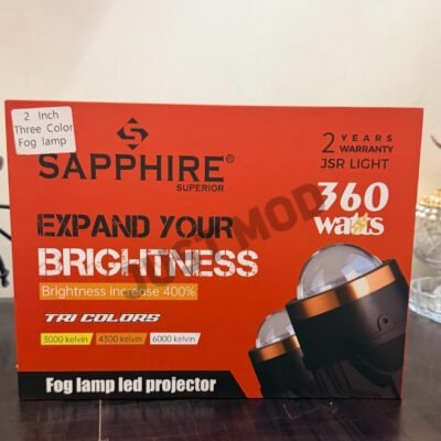 JUST MOD Sapphire 360W Tri-Color LED 2 inch Fog Lamp Light Projector – 3000K/4300K/6000K (2 Year Warranty)