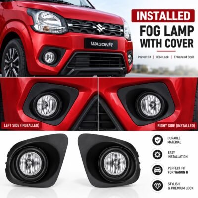 WagonR 2020-Onwards Fog Lamp Light Cover Bracket for 3 inch Projector Abs Plastic Pack of 2