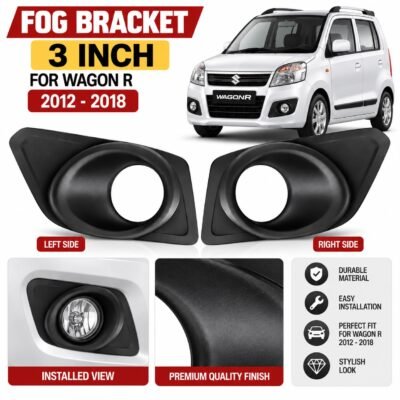 WagonR 2012-18 Fog Lamp Light Cover Bracket for 3 inch Projector Abs Plastic Pack of 2