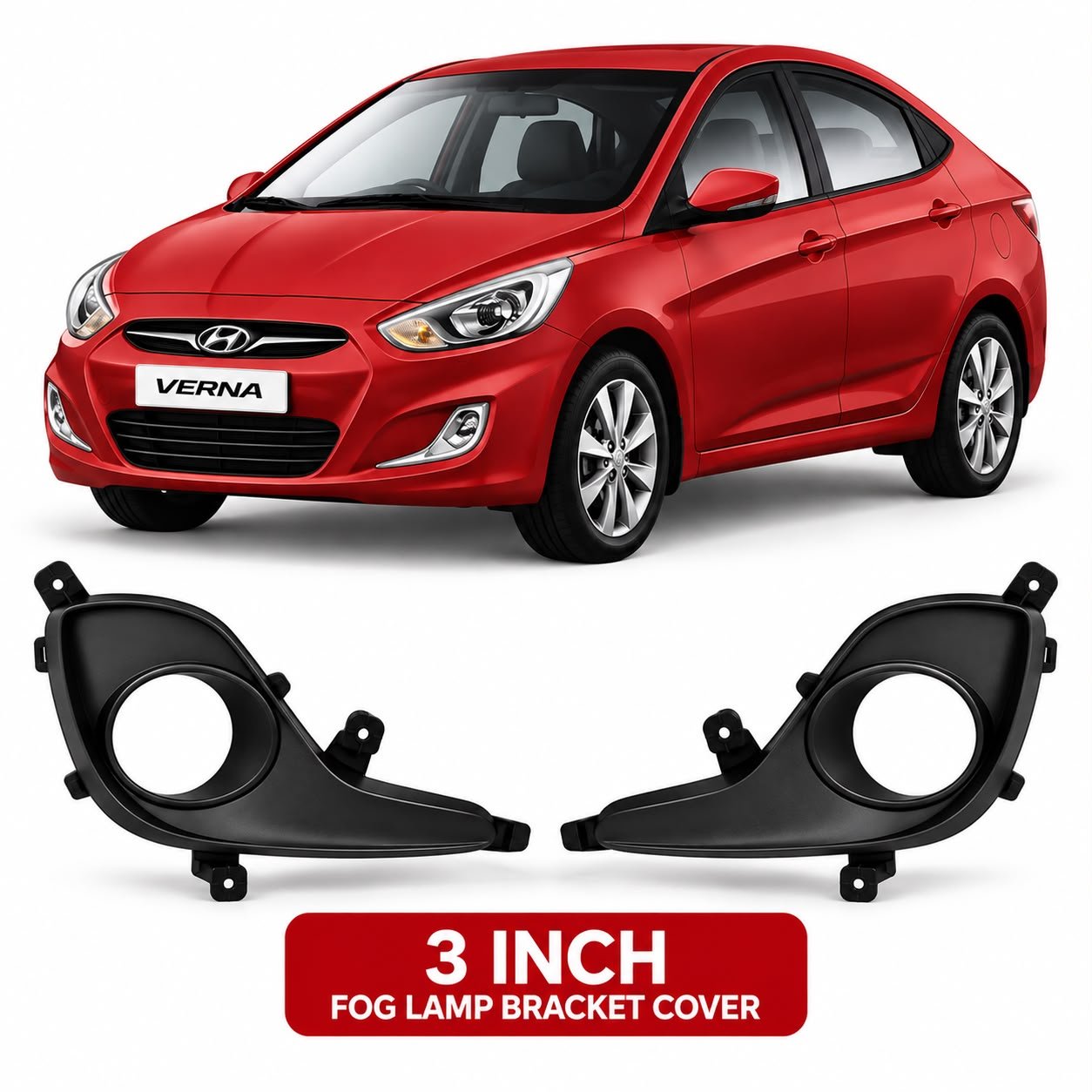 Verna Fluidic 2011-14 Fog Lamp 3 inch Bracket Cover