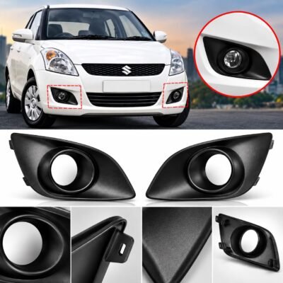 Swift 2011-14 Fog Lamp cover Bracket for 3 inch Projector Black ABS Plastic Pack of 2
