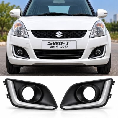Swift 2014-17 Fog Lamp Cover Bracket for 3 inch Projector Black ABS Plastic Pack of 2