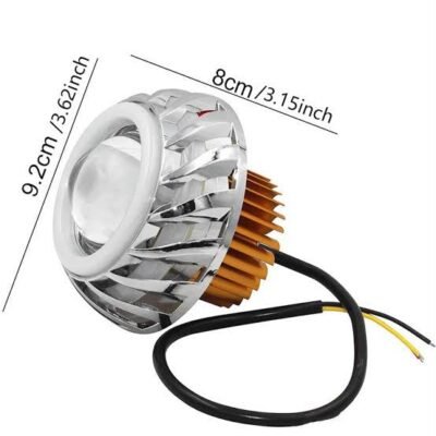 Bike Demon Eye Projector Headlight | Red Demon Eye LED Projector Light for Motorcycle Pack of 1