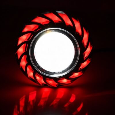Bike Demon Eye Projector Headlight | Red Demon Eye LED Projector Light for Motorcycle Pack of 1