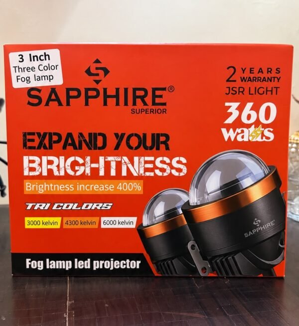 Sapphire 360W Tri-Color LED 3 inch Fog Lamp